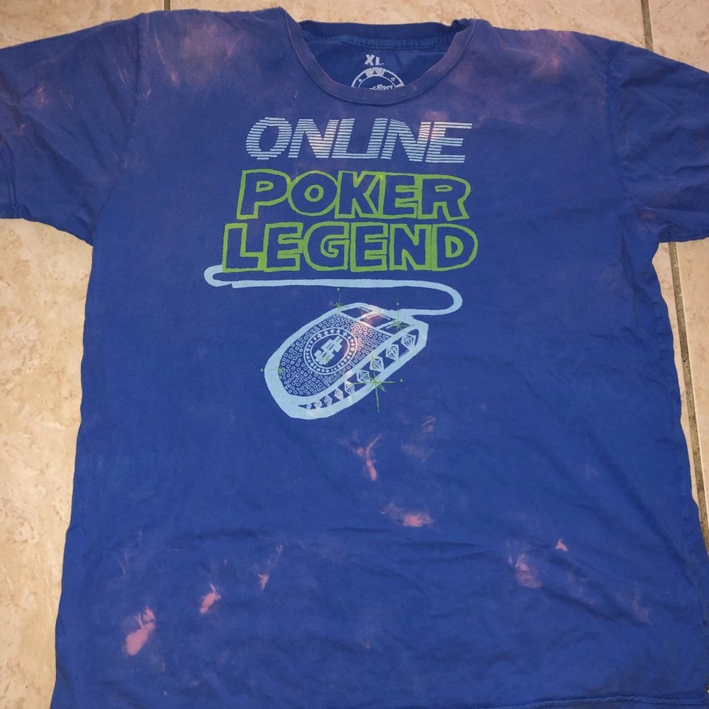 local celebrity t shirts Online Poker Legend Size XL Vintage Short Sleeve